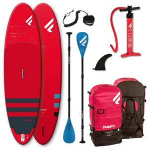 Fanatic Fly Air Pure inflatable SUP 10.8 Stand up Paddle Board mit Pure Padde...