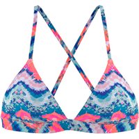 VENICE BEACH Triangel-Bikini-Top Damen blau-orange Gr.36 Cup C