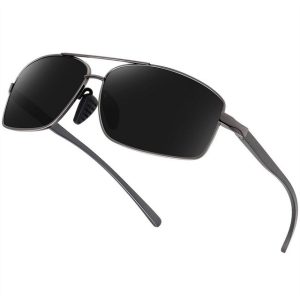 GLAMO Sonnenbrille Sonnenbrille Polarisierte Sonnenbrille für Herren,Legierungsrahmen