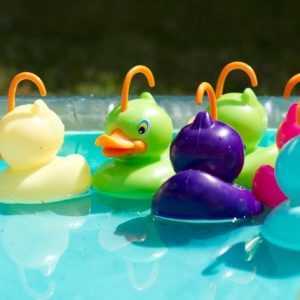 Koopman Wasserspiel Angel, Mit Mini-Pool 10 Enten 2 Angeln