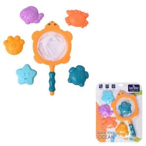 Lorelli Badespielzeug Wasserspielzeug Ocean 6-teilig, Badespielzeug, 1 Netz, 5 Tierfiguren