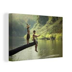 OneMillionCanvasses® Leinwandbild Asien - Kinder - Kofferraum, (1 St), Wandbild Leinwandbilder, Aufhängefertig, Wanddeko, 30x20 cm