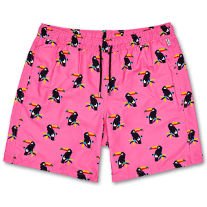 Toucan Lange Badeshorts, Pink | Happy Socks