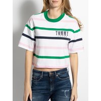 Tommy Hilfiger Crop T-Shirt in weiss für Damen