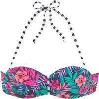 VENICE BEACH Bandeau-Bikini-Top Damen marine-bedruckt Gr.38 Cup B