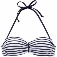 VENICE BEACH Bandeau-Bikini-Top Damen weiß-marine-gestreift Gr.40 Cup A