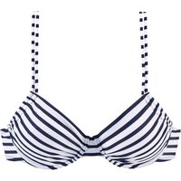 VENICE BEACH Bügel-Bikini-Top Damen weiß-marine-gestreift Gr.42 Cup D