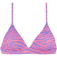 VENICE BEACH Triangel-Bikini-Top Damen violett-koralle Gr.36 Cup C/D