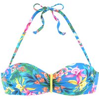 VENICE BEACH Bügel-Bandeau-Bikini-Top Damen blau-bedruckt Gr.44 Cup E