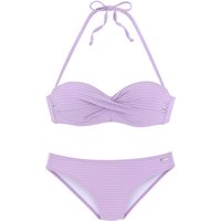 VENICE BEACH Bügel-Bandeau-Bikini Damen lila Gr.40 Cup B