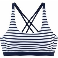 VENICE BEACH Bustier-Bikini-Top Damen weiß-marine-gestreift Gr.40