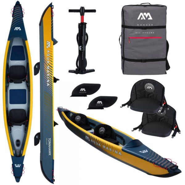 Aqua Marina TOMAHAWK AIR-K 2 Personen Kajak inflatable Kanau Tourenkajak 440cm - Image 2