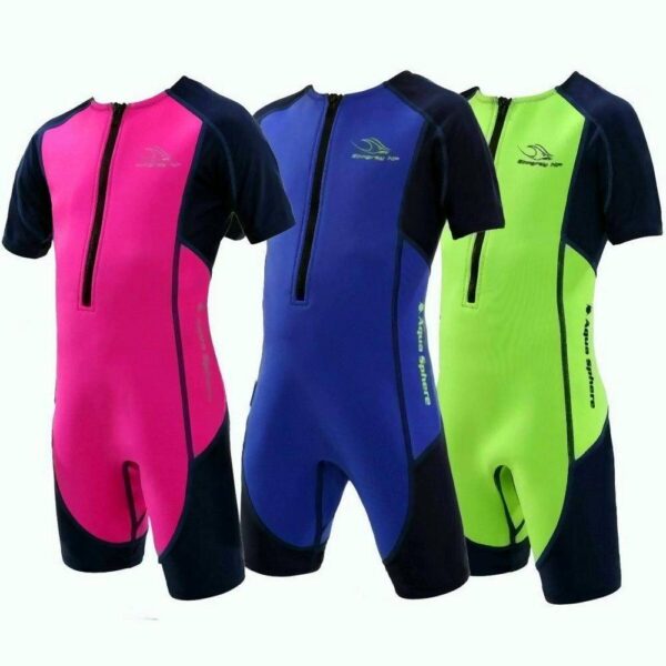 Aqua Sphere STINGRAY HP2 Kinder UV Shortie Badeanzug Neopren Shorty Wetsuit - Image 2