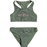 Roxy - Kid's Basic Active Crop Top Set - Bikini Gr 14 Years;16 Years oliv