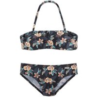 Venice Beach Bandeau-Bikini Lori Kids mit dunklem Tropendruck