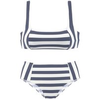 Venice Beach Bustier-Bikini mit gewebten Streifen