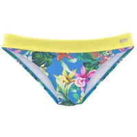 Venice Beach Bikini-Hose Hanni mit tropischem Print und gelben Details