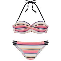 Venice Beach Bügel-Bandeau-Bikini mit strukturierter Ware