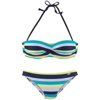 Venice Beach Bandeau-Bikini mit Streifen