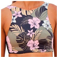 Roxy - Women's Pro The Pop Up Crop Top AOP - Bikini-Top Gr XXL bunt