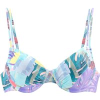 VENICE BEACH Bügel-Bikini-Top Damen lila bedruckt Gr.42 Cup F