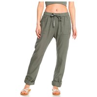 Roxy - Women's On The Seashore Linen Cargo Trousers - Freizeithose Gr S oliv