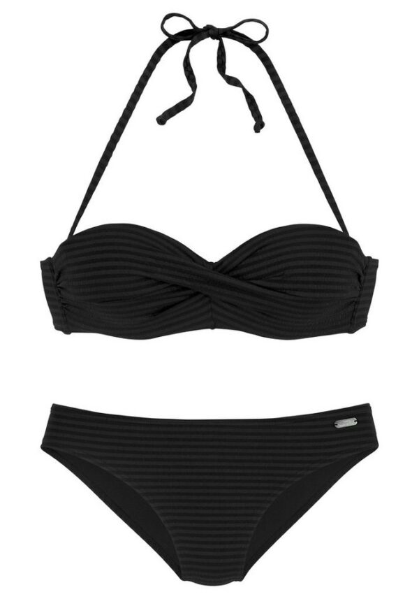 Venice Beach Bügel-Bandeau-Bikini aus edler Strukturware - Image 3