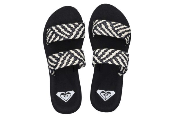 Roxy Roxy Porto Slide II Black/White Slipper - Image 3