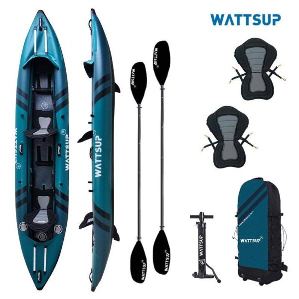 WattSUP COD 2 Personen Kajak SET aufblasbar Drop-Stich Kanu Boot Kayak Paddel - Image 2