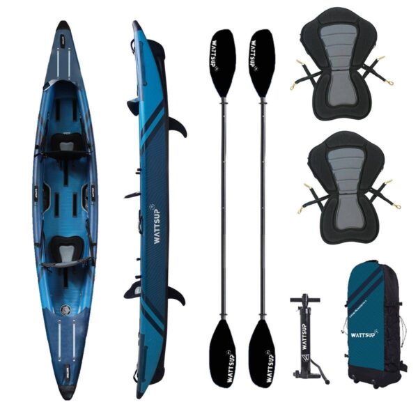 WattSUP TORPEDO 2 Personen Kajak SET aufblasbar DropStich Kanu Boot Kayak Paddel - Image 2