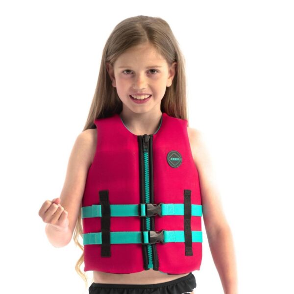 JOBE Neopren Vest Kids Neo Vest Kinder Schwimmweste Neoprenwest Hot Pink - Image 2