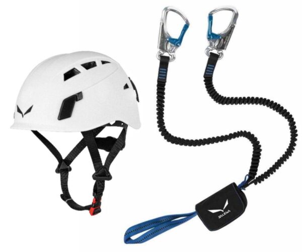 Klettersteigbremse Salewa Premium Attac + Helm Salewa Toxo – Bild 2