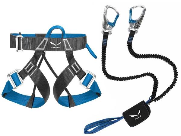 SALEWA Klettersteigset Via Ferrata Premium Attac und Ferrata Evo Klettergurt