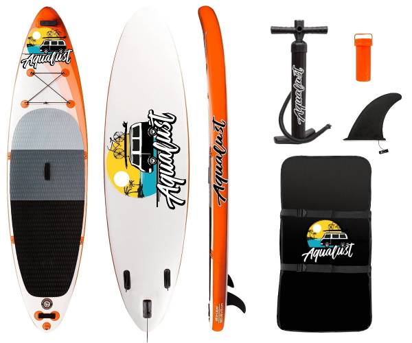 AQUALUST 10'6" SUP Board Stand Up Paddle Surf-Board aufblasbar ISUP 320x81x15...