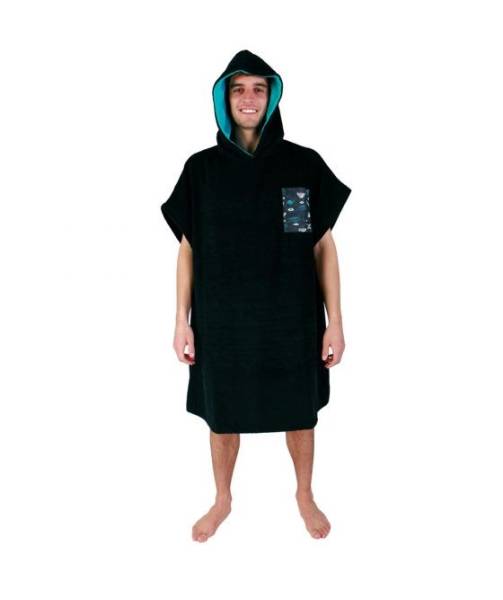 SOÖRUZ PONCHO MIRC Überzieher Bademantel Handtuch Schwimmen Kite Surfen BLACK