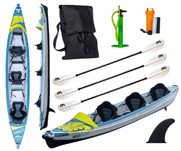 TAHE HP3 KAYAK AIR BREEZE FULL Kanau Tourenkajak 3 Personen mit 3x Paddel 480cm