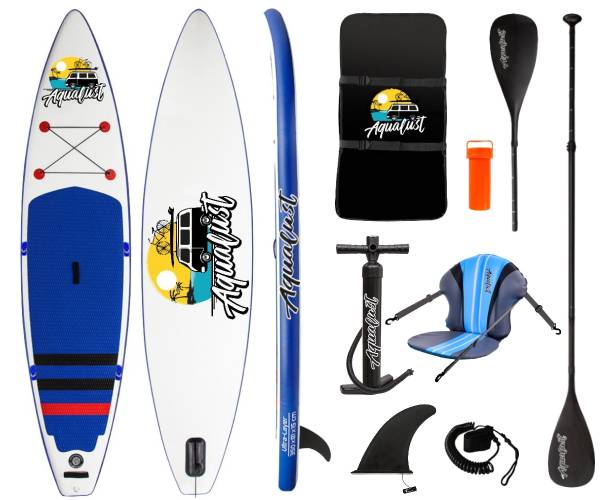 AQUALUST 11'6" Allround iSUP Board Stand Up Paddle Kajakpaddel Sitz Touring 350