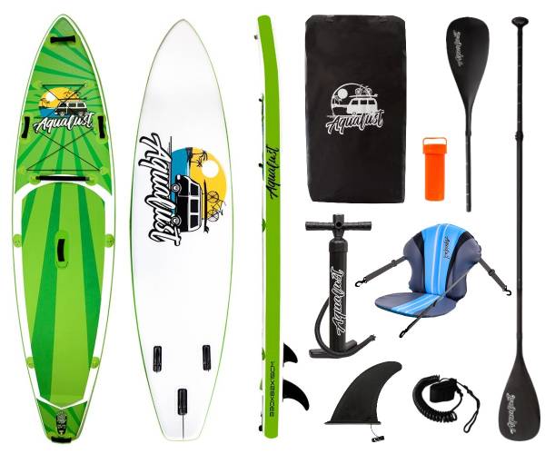 AQUALUST 10'8" CRUISER SUP Board Stand Up Paddle aufblasbar ISUP 330cm green