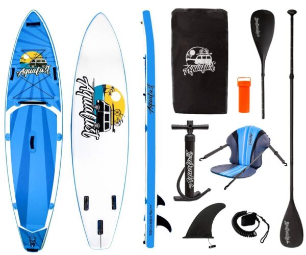 AQUALUST 10'8" CRUISER SUP Board Stand Up Paddle aufblasbar ISUP 330cm blue – Bild 2