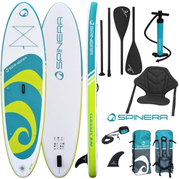 SPINERA SUP CLASSIC 9.10 PACK 3 iSUP aufblasbar Surfboard, Stand Up Paddle 300cm – Bild 2