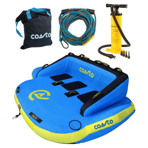 COASTO BOXER 3 Personen Towable Tube Boot Tubes inkl. Funtube Leine & Pumpe – Bild 2