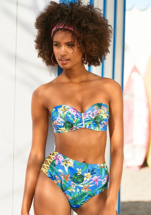 Venice Beach Bikini-Hose »Hanni«, mit tropischem Print und gelben Details – Bild 3