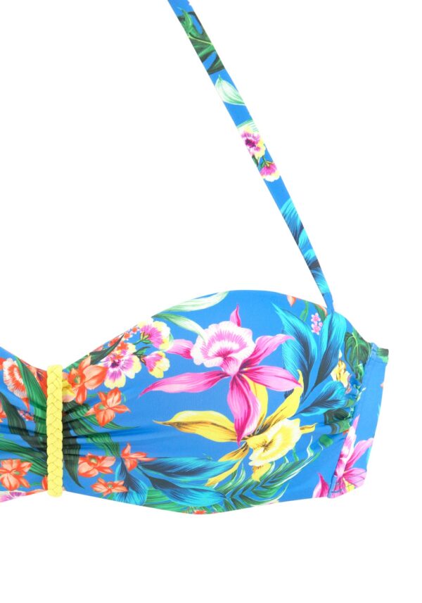 Venice Beach Bügel-Bandeau-Bikini-Top »Hanni«, mit tropischem Print und gelben Details – Bild 4