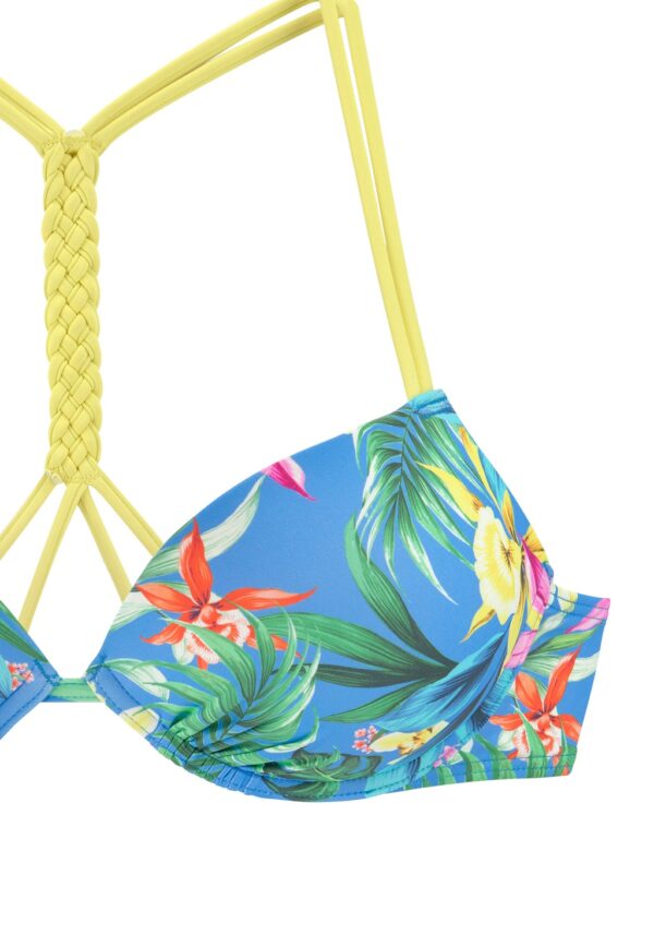 Venice Beach Push-Up-Bikini-Top »Hanni«, mit tropischem Print und gelben Details – Bild 3