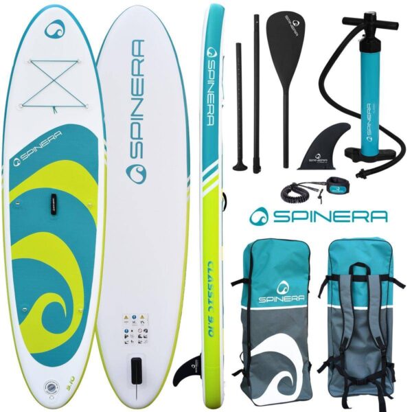 SPINERA SUP CLASSIC 9.10 PACK 2 iSUP aufblasbar Surfboard, Stand Up Paddle 300cm – Bild 2