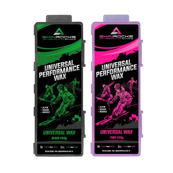 SkinRocks Universal Skiwachs Snowboard Bügelwachs All IN ONE Wax 500g black&pink