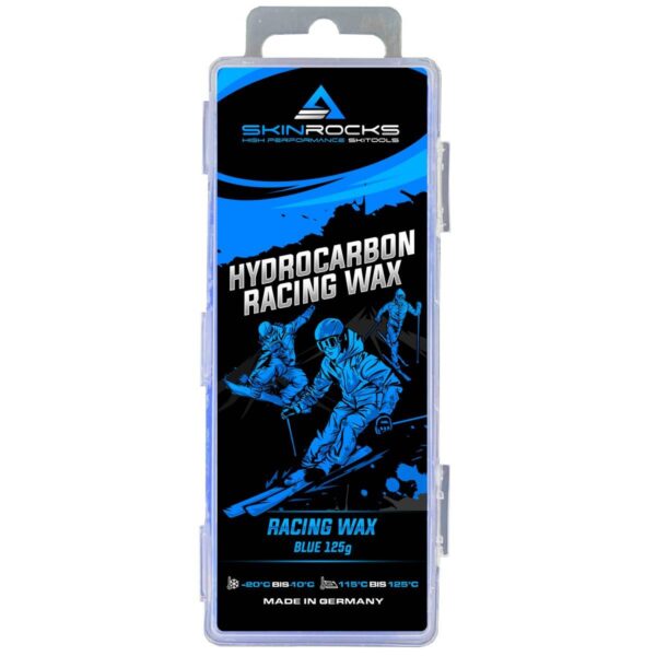 SkinRocks Hydrocarbon Racing Wachs Ski Langlauf Snowboard Cold Wax Blue 125g – Bild 2