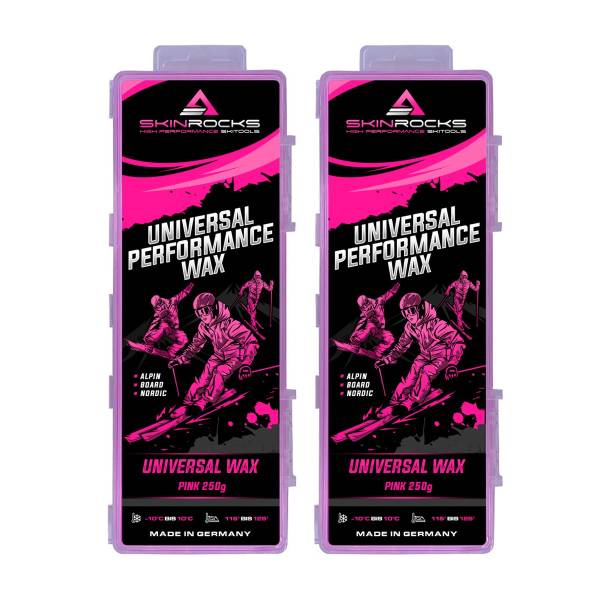 SkinRocks Universal Skiwachs Langlauf Snowboard Bügelwachs All IN ONE Wax 500g