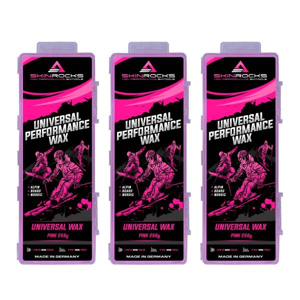 SkinRocks Universal Skiwachs Langlauf Snowboard Bügelwachs All IN ONE Wax 750g