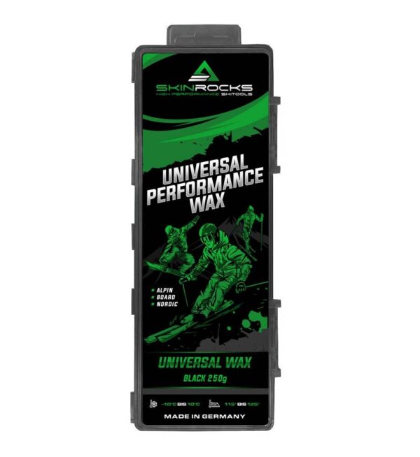 SkinRocks Universal Skiwachs LL Snowboard Bügelwachs All IN ONE Wax 250g black – Bild 2